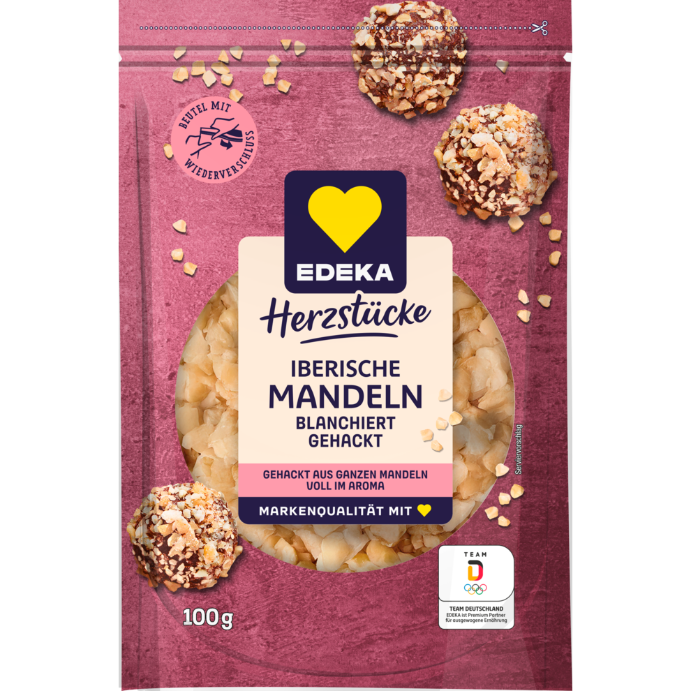 EDEKA Herzstücke Iberische Mandeln blanchiert gehackt 100g