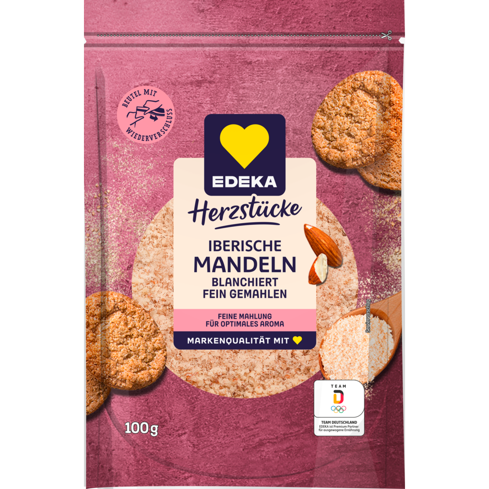EDEKA Herzstücke Iberische Mandeln blanchiert gemahlen 100g
