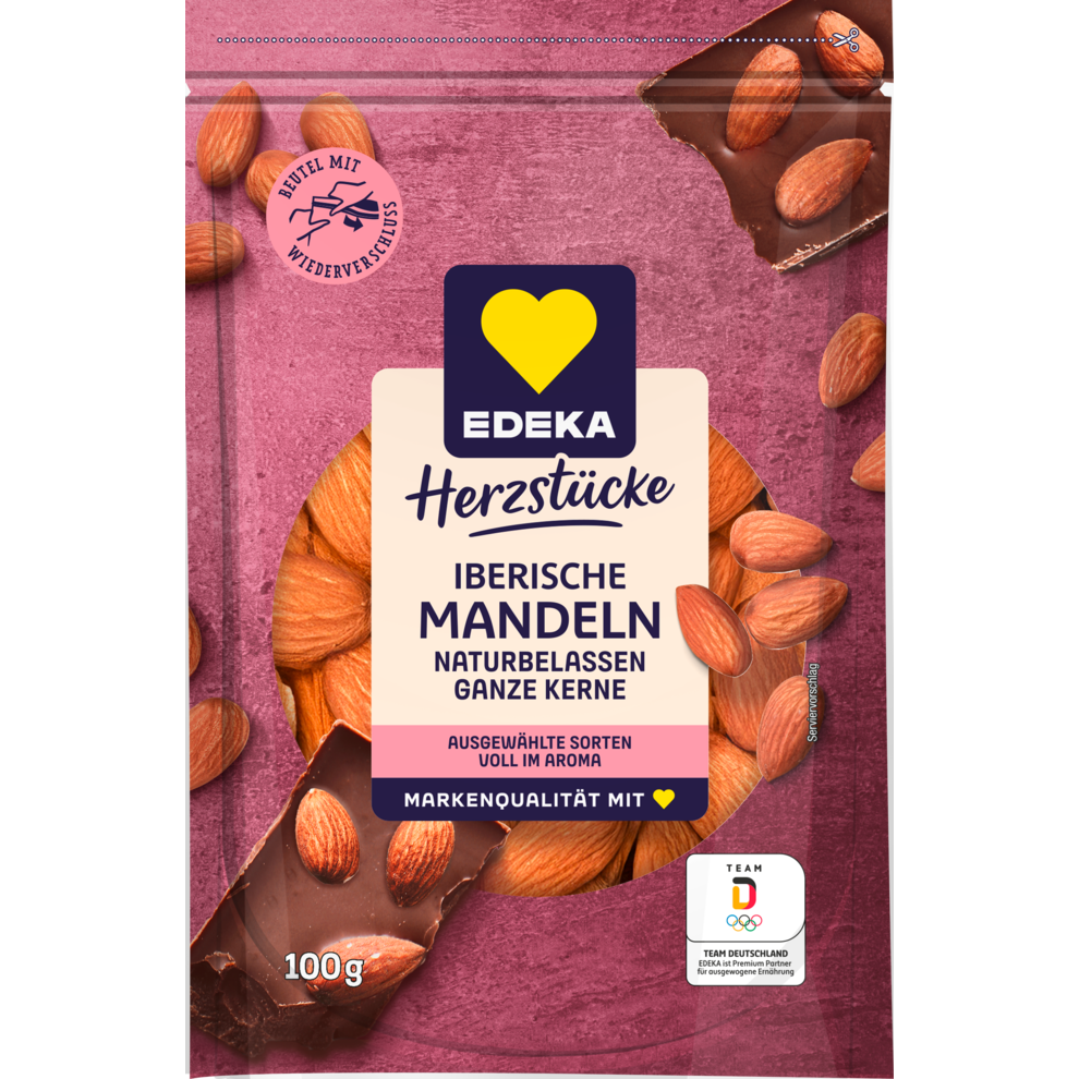 EDEKA Herzstücke Iberische Mandeln naturell ganz 100g