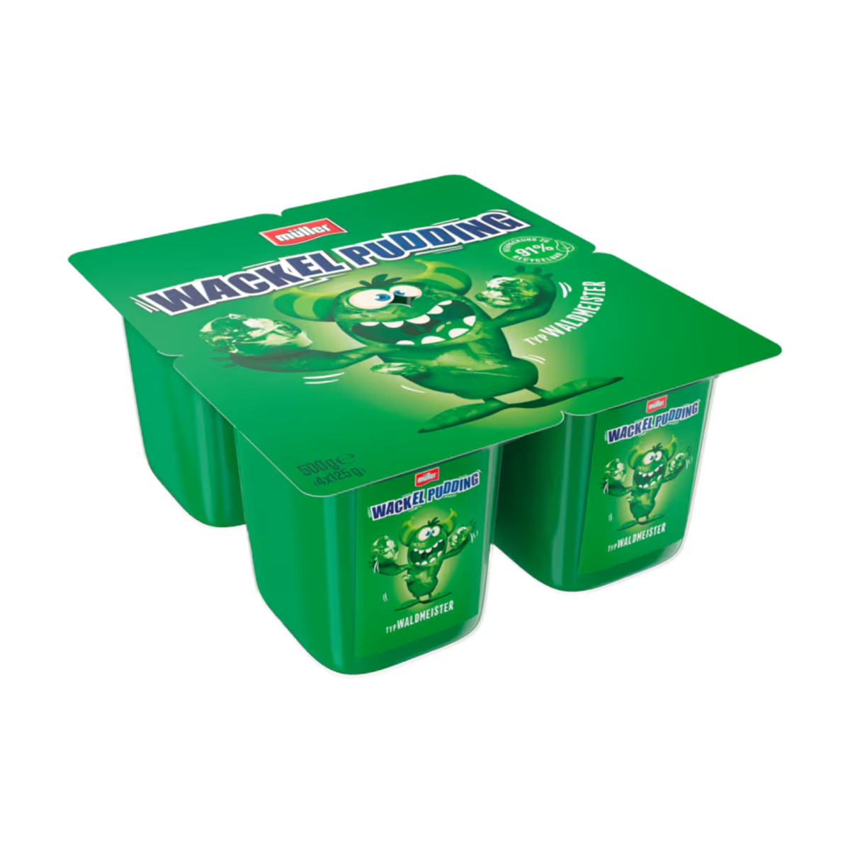 Müller Wackelpudding Waldmeister 4x125g