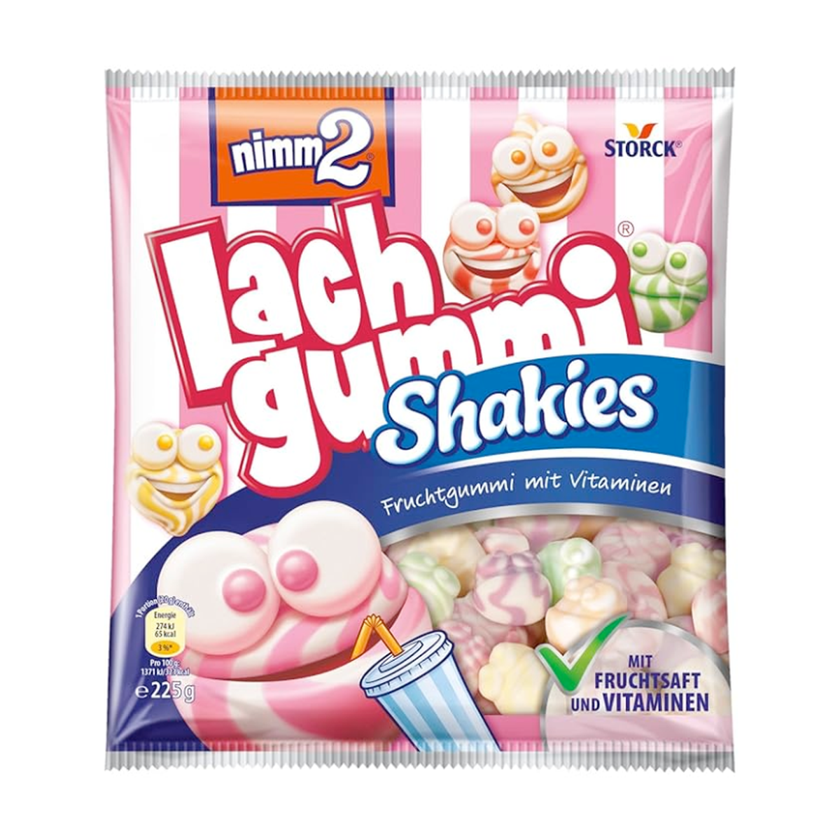 Nimm2 Lachgummi Shakies 225g