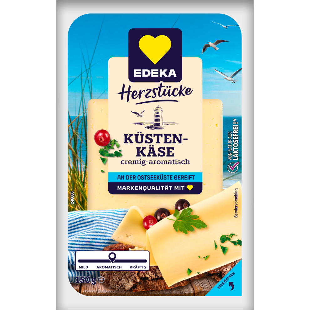 EDEKA Herzstücke Küstenkäse mild-aromatisch 50% 150g