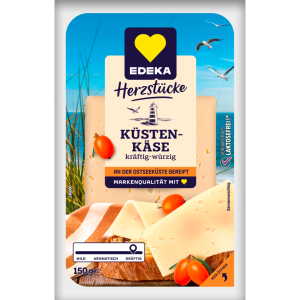 EDEKA Herzstücke Küstenkäse Scheiben kräftig-würzig 45% 150g