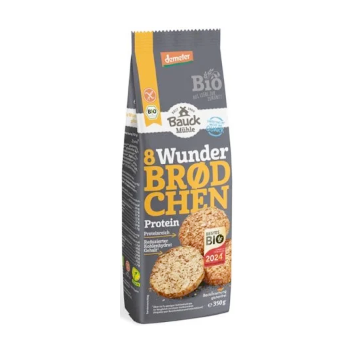 Bio Bauckhof Wunderbrödchen Protein glutenfrei 350g