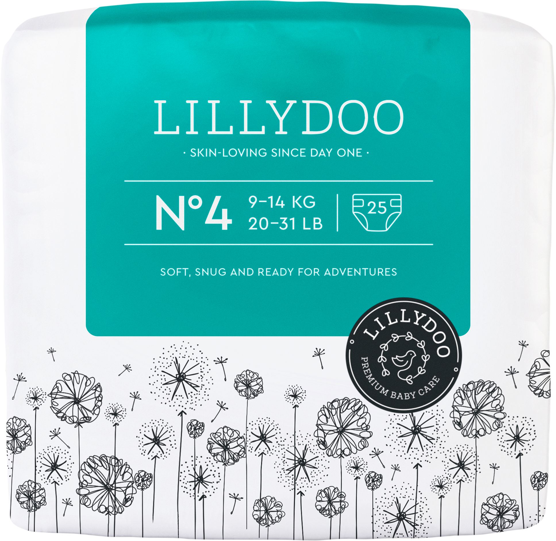 Lillydoo Windeln 9-14kg Gr.4 25ST