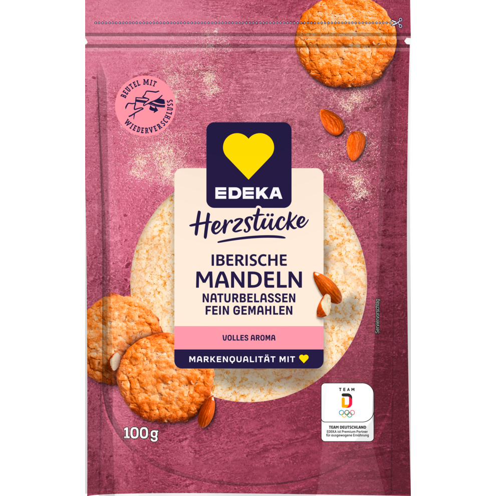 EDEKA Herzstücke Iberische Mandeln naturell gemahlen 100g