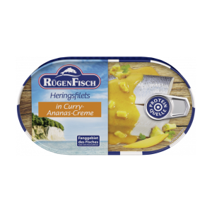 Rügen Fisch Heringsfilets in Curry-Ananas-Creme 200g