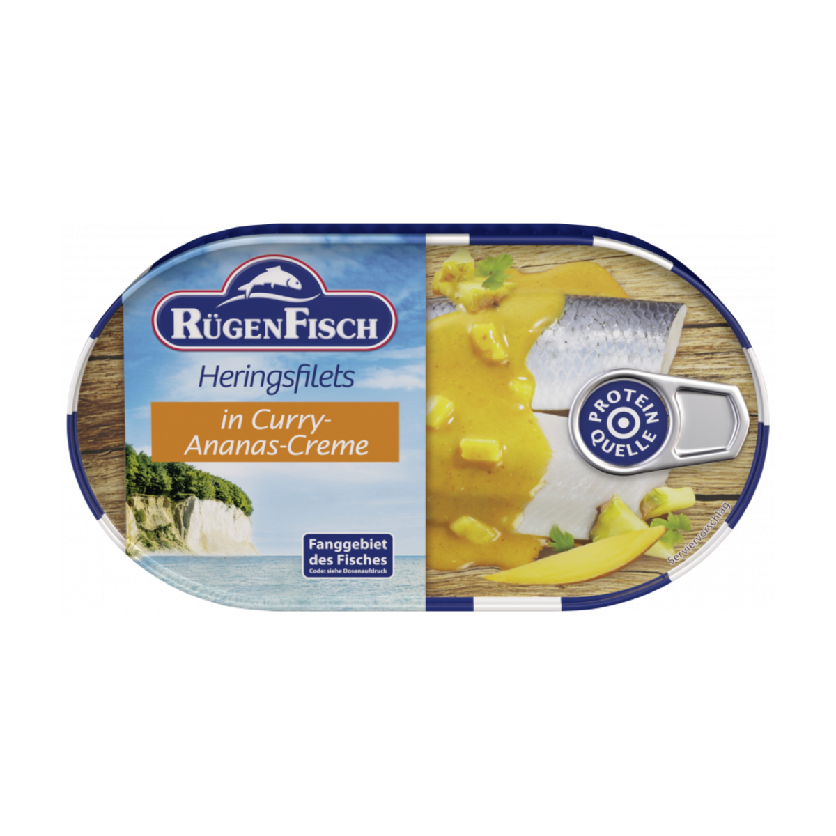 Rügen Fisch Heringsfilets in Curry-Ananas-Creme 200g