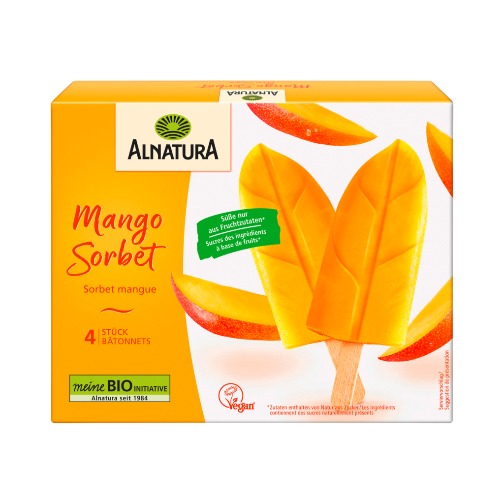 Bio Alnatura Fruchteis Mango 4ST 184ml