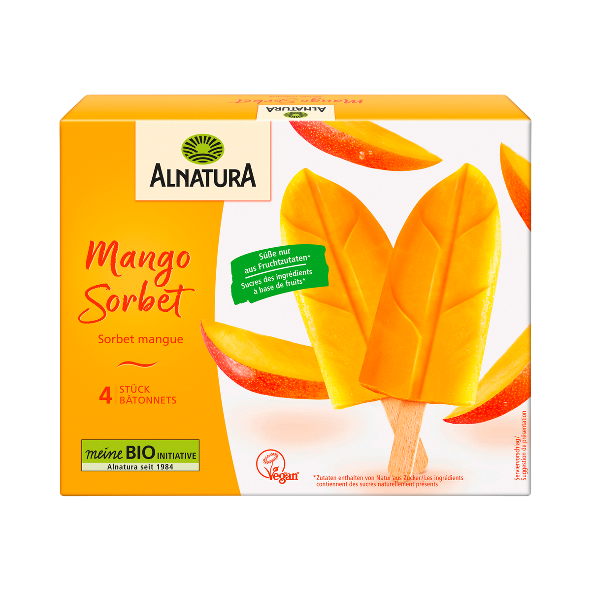 Bio Alnatura Fruchteis Mango 4ST 184ml