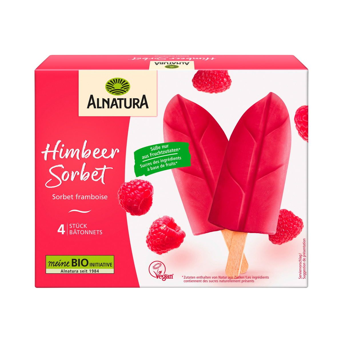 Bio Alnatura Fruchteis Himbeere 4ST 184ml