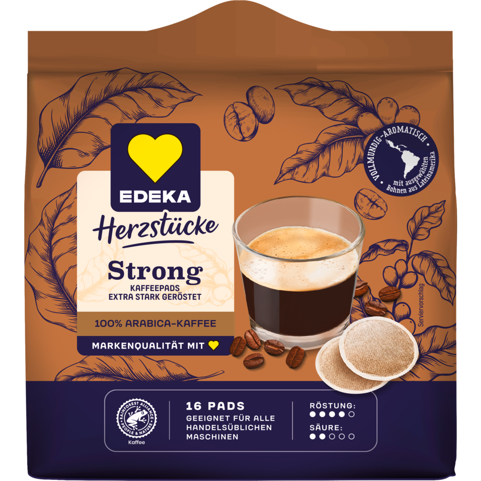 EDEKA Herzstücke Kaffeepads Strong 112g