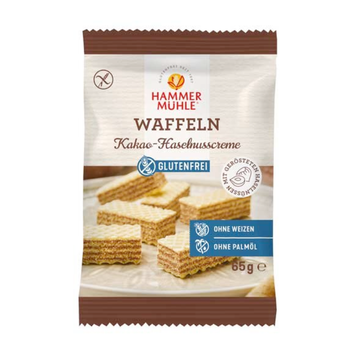Hammermühle Waffeln Kakao-Haselnusscreme 65g