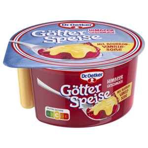 Dr.Oetker Götterspeise Himbeer mit Bourbon-Vanille Sosse 160g