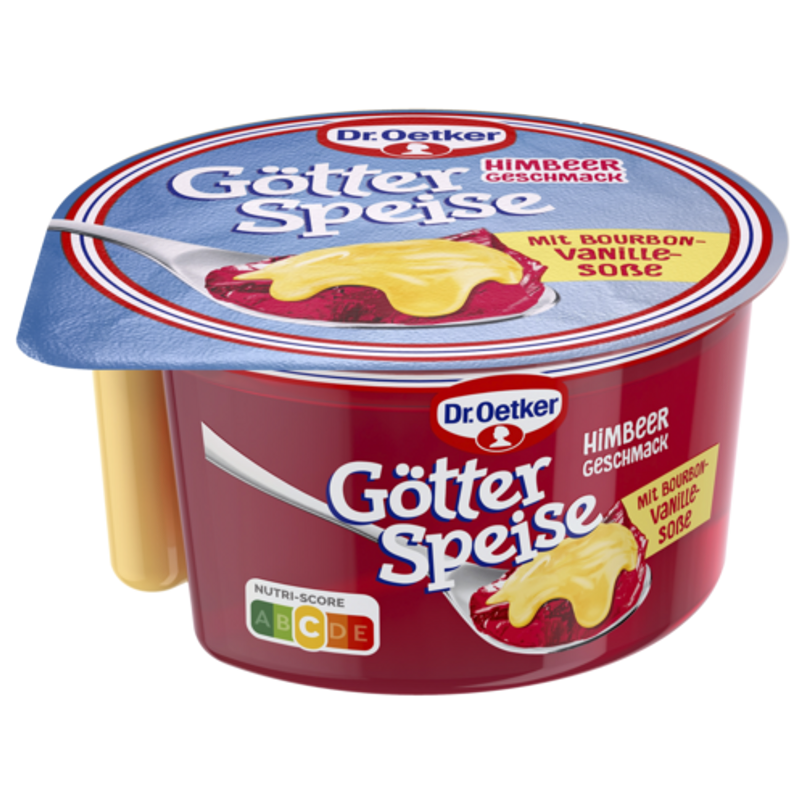 Dr.Oetker Götterspeise Himbeer mit Bourbon-Vanille Sosse 160g