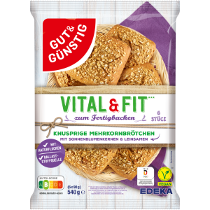 GUT&GÜNSTIG Vital&Fit Mehrkornbrötchen 540g