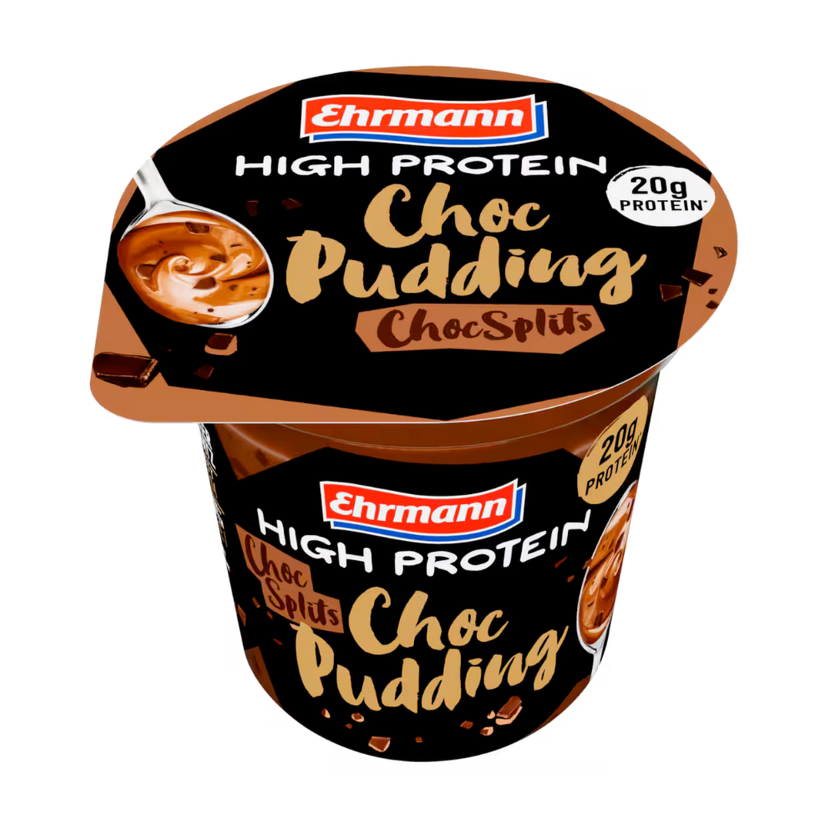 Ehrmann High Protein Pudding Choc Chocsplits 230g
