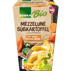 Bio EDEKA Mezzelune Süßkartoffel mit Gemüse-Kokos-Creme-Soße 350g
