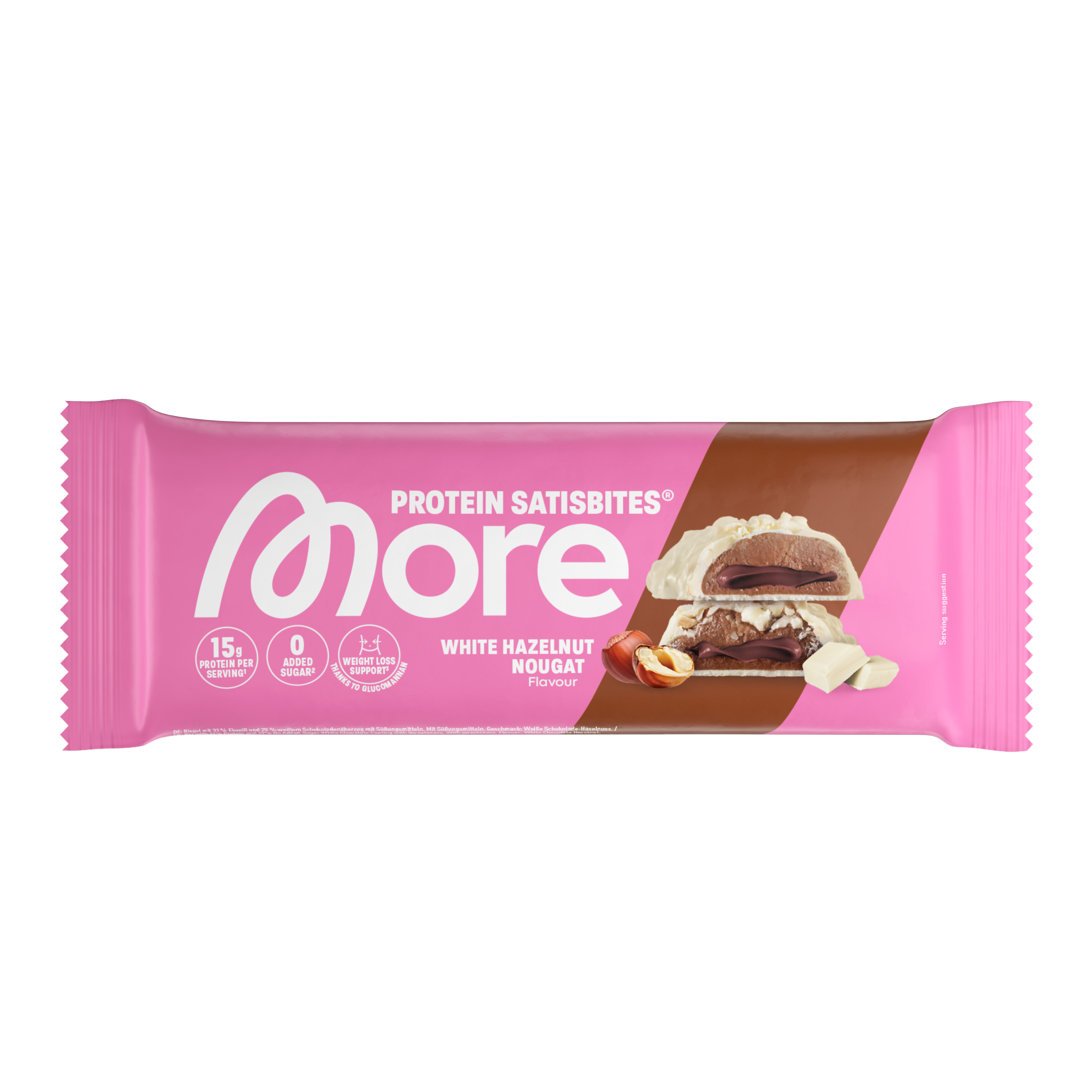 More Satisbite Bar White Hazelnut Nougat 50g