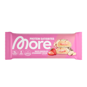 More Satisbite Bar White Strawberry Cream 50g