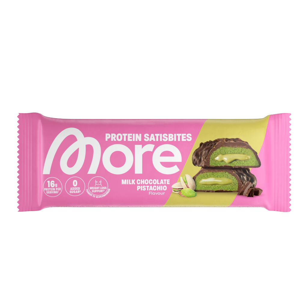 More Satisbite Bar Milk Chocolate Pistaccio 50g