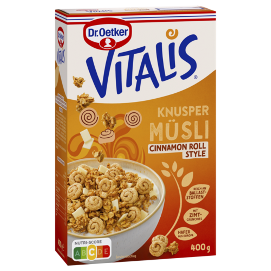 Dr.Oetker Vitalis Knusper Müsli Cinnamon Roll 400g