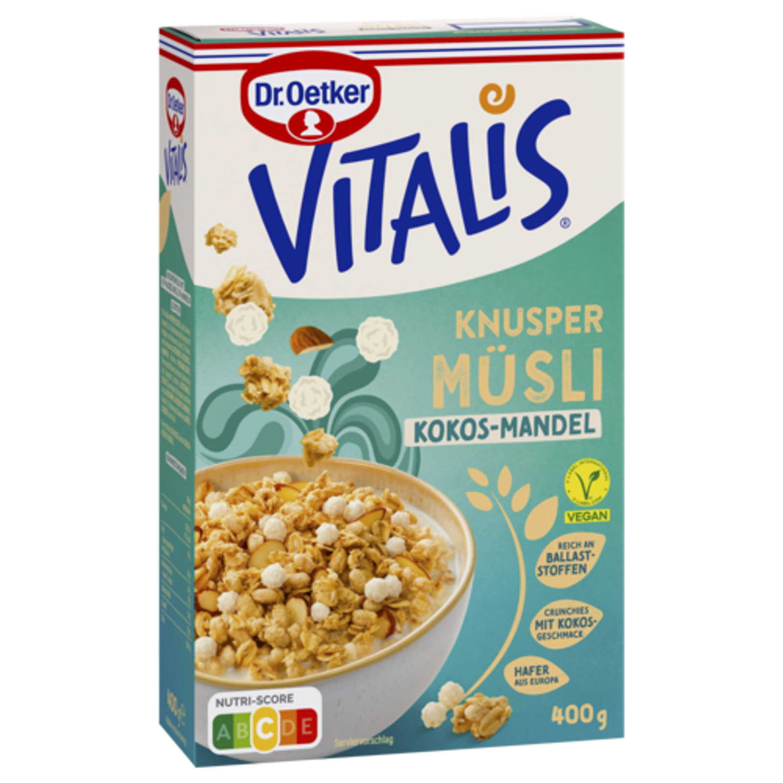Dr.Oetker Vitalis хрустящий мюсли кокос миндаль 400g