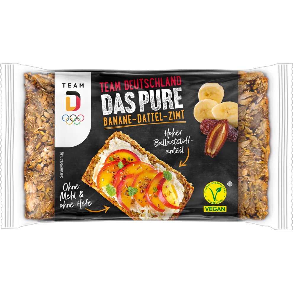 TEAM D Das Pure Langzeitbrot Banane Dattel 300g