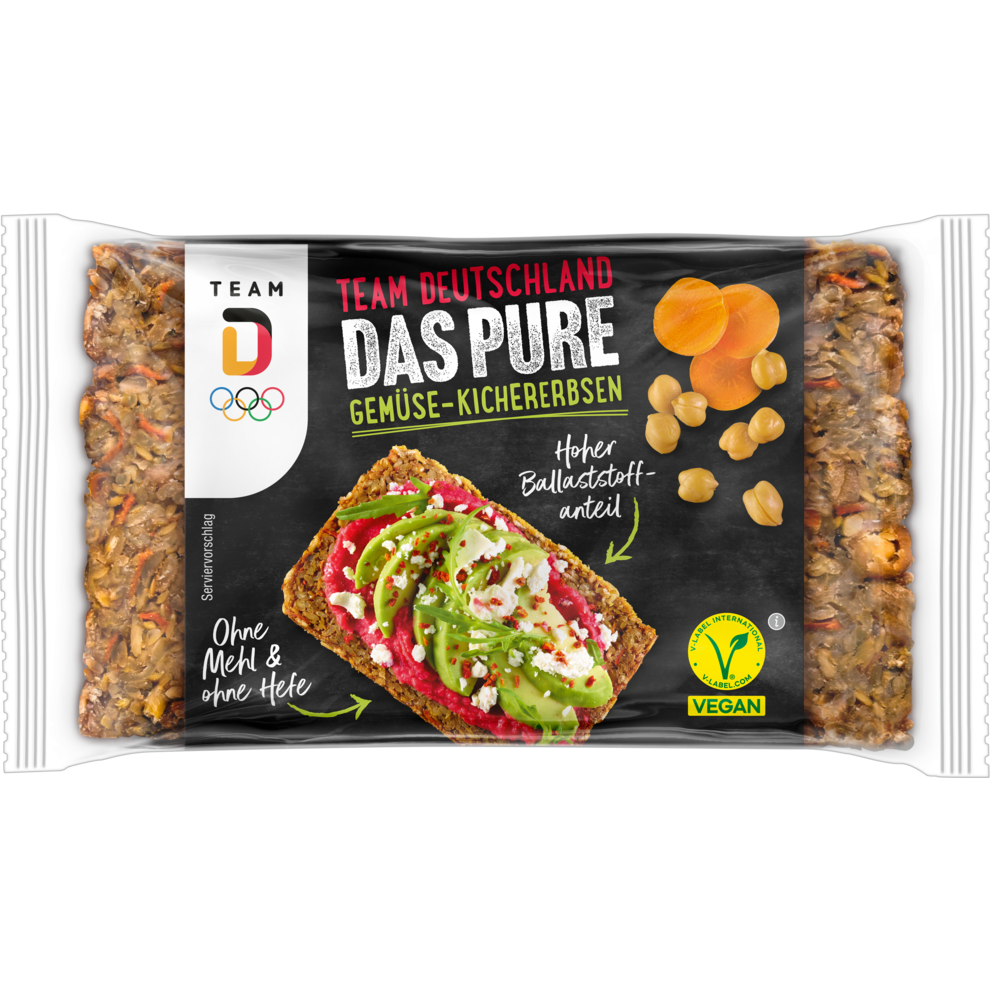 TEAM D Das Pure Langzeitbrot Kichererbse Gemüse 300g