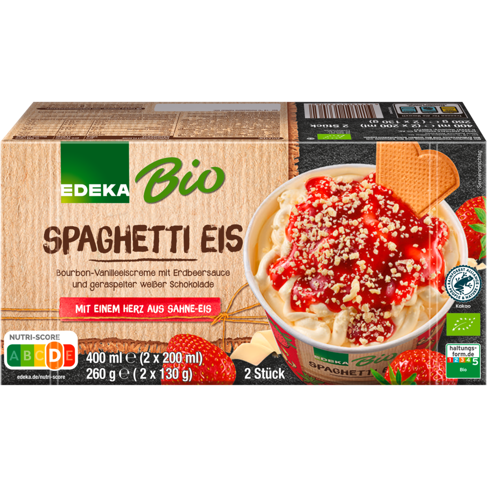 Bio EDEKA мороженое, спагетти 2x200ml