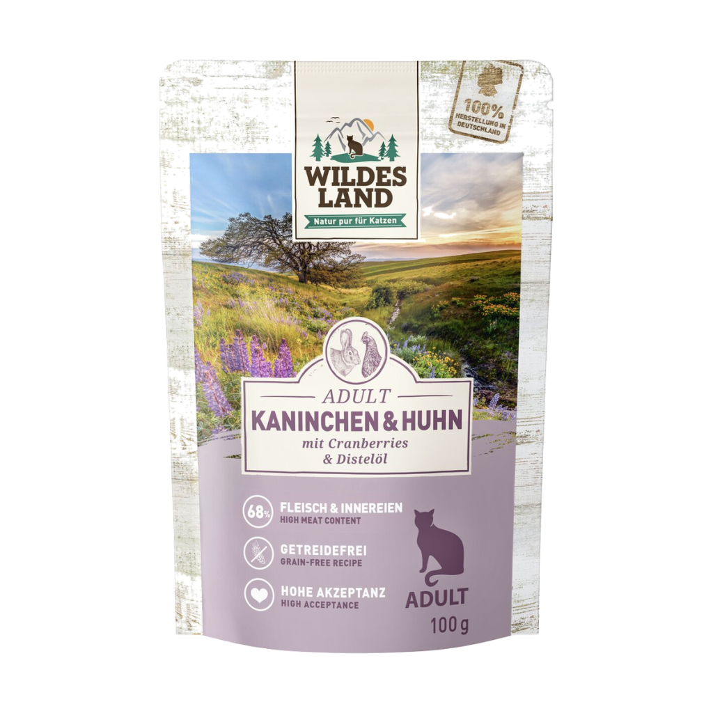 Wildes Land Kaninchen und Huhn mit Distelöl 100g