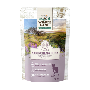 Wildes Land Kaninchen und Huhn mit Distelöl 100g