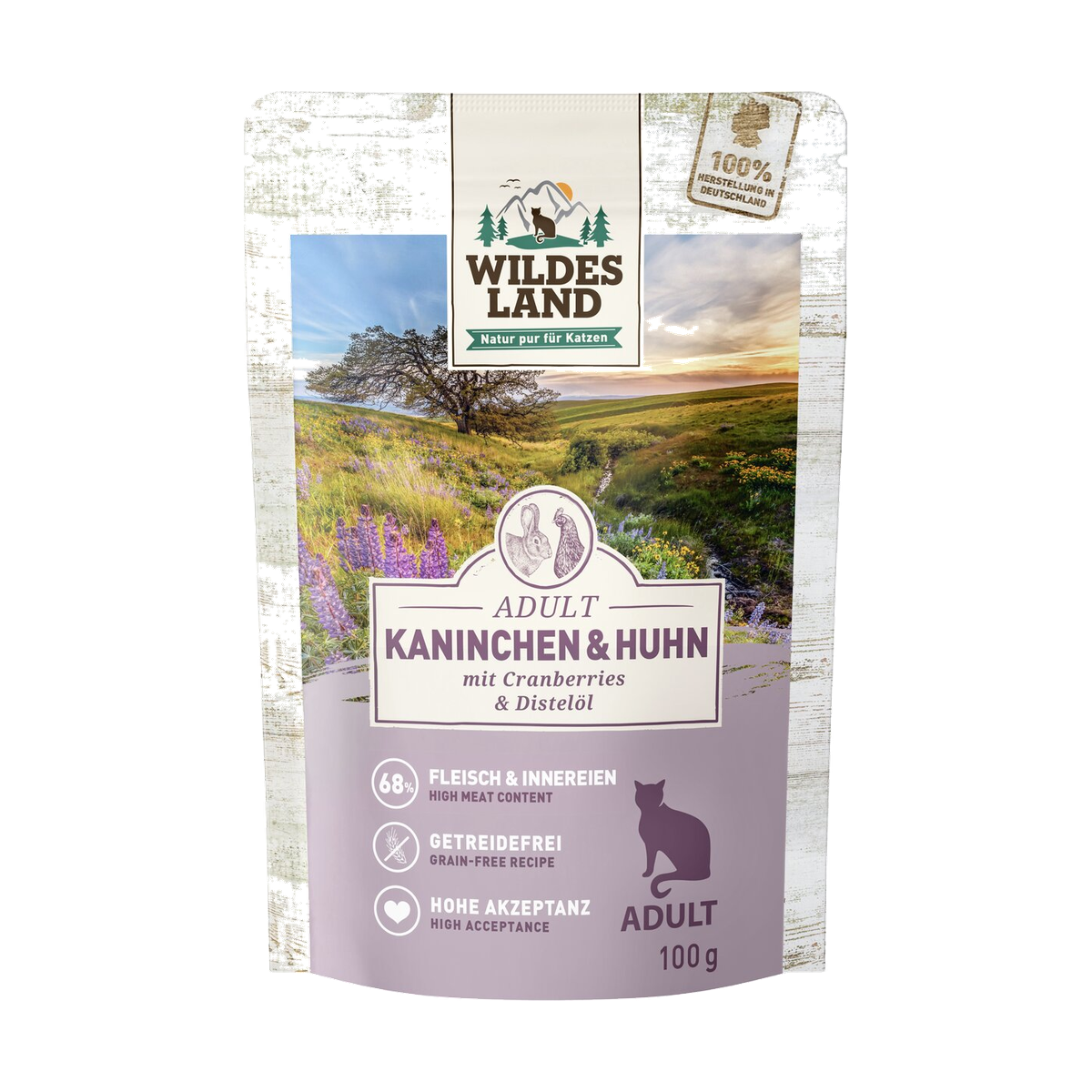 Wildes Land Kaninchen und Huhn mit Distelöl 100g