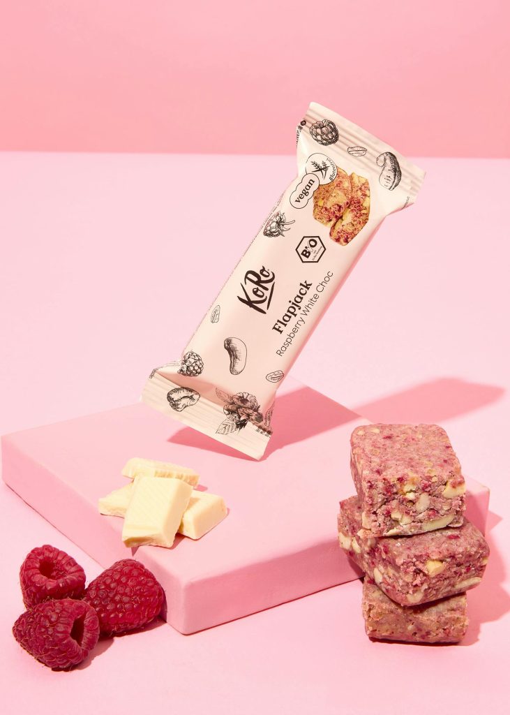 Bio Koro Flapjack Raspberry White Choc 60g