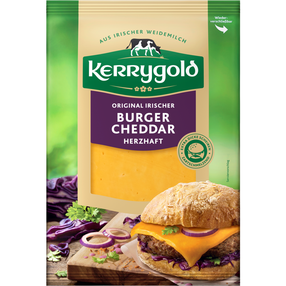 Kerrygold Original Irischer Burger Cheddar herzhaft Rahmstufe 130g