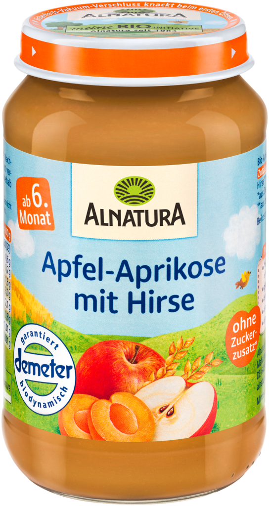 Demeter Alnatura Apfel-Aprikose mit Hirse 190g