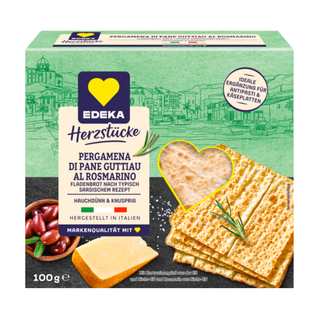 EDEKA Herzstücke Sardisches Fladenbrot Rosmarin 100g