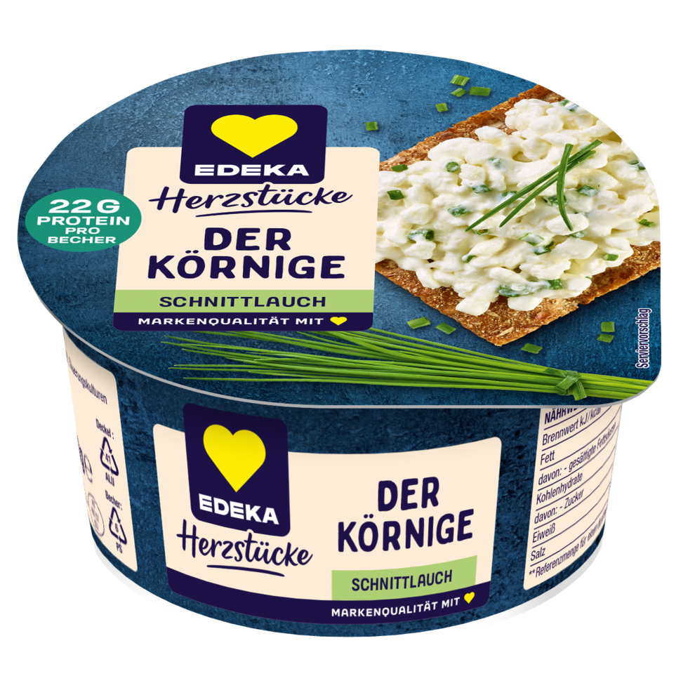 EDEKA Herzstücke Körniger Frischkäse Schnittlauch 20% 200g