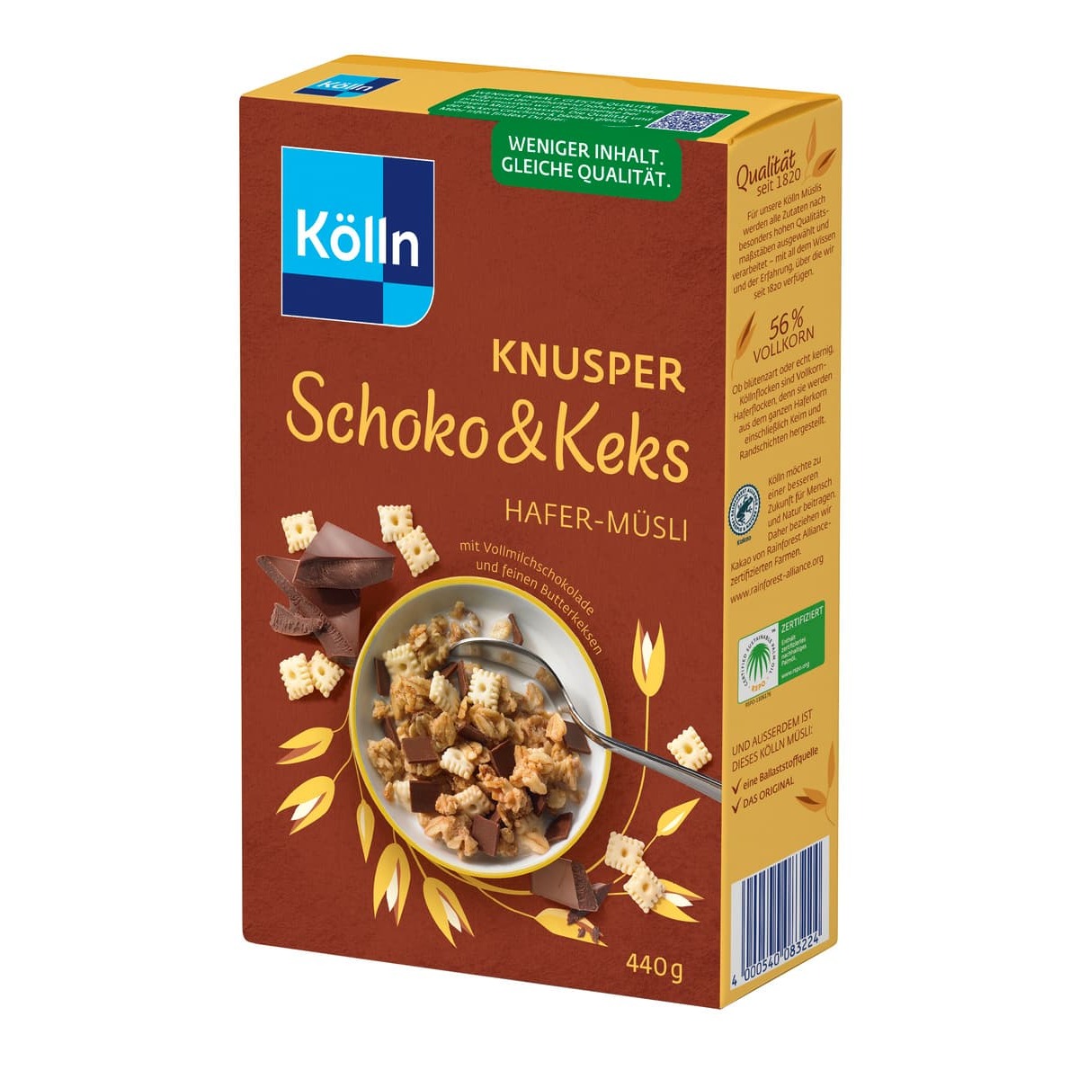 Kölln Knusper Schoko & Keks Hafer-Müsli 440g