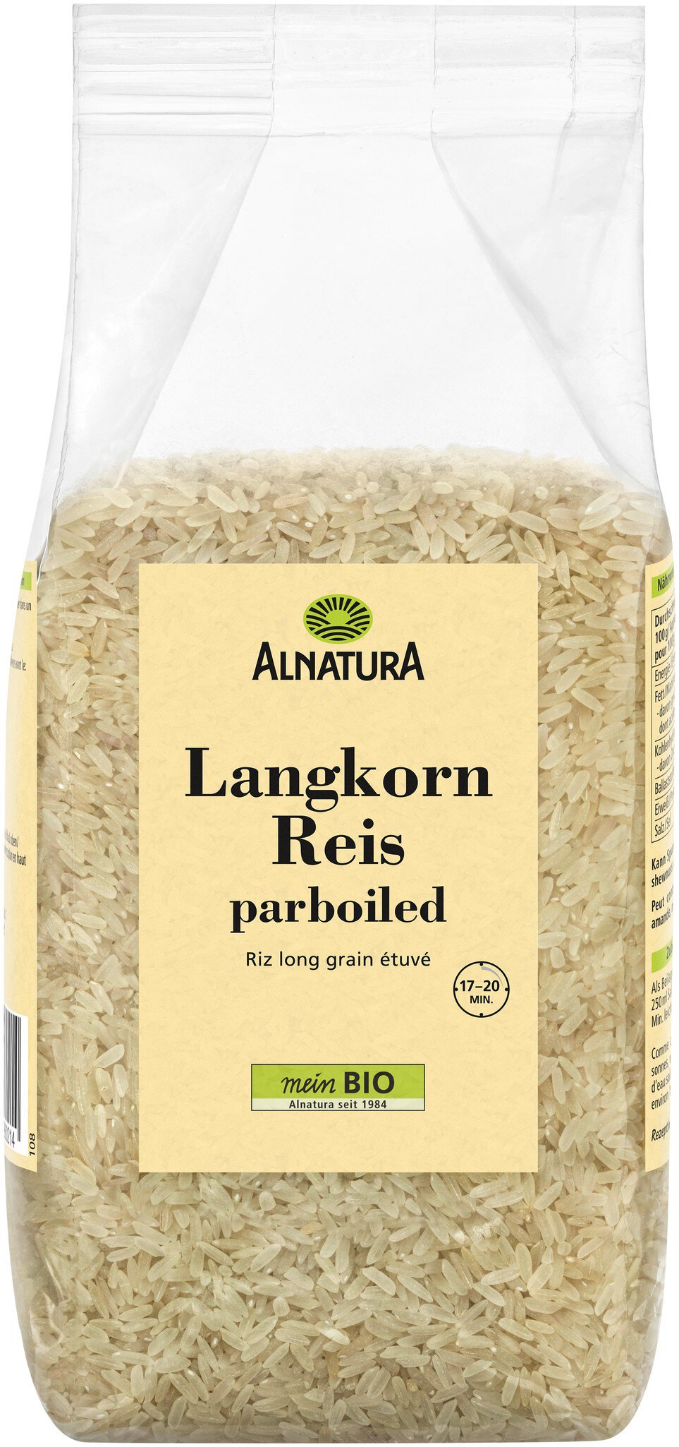 Bio Alnatura Langkorn Reis parboiled 1kg