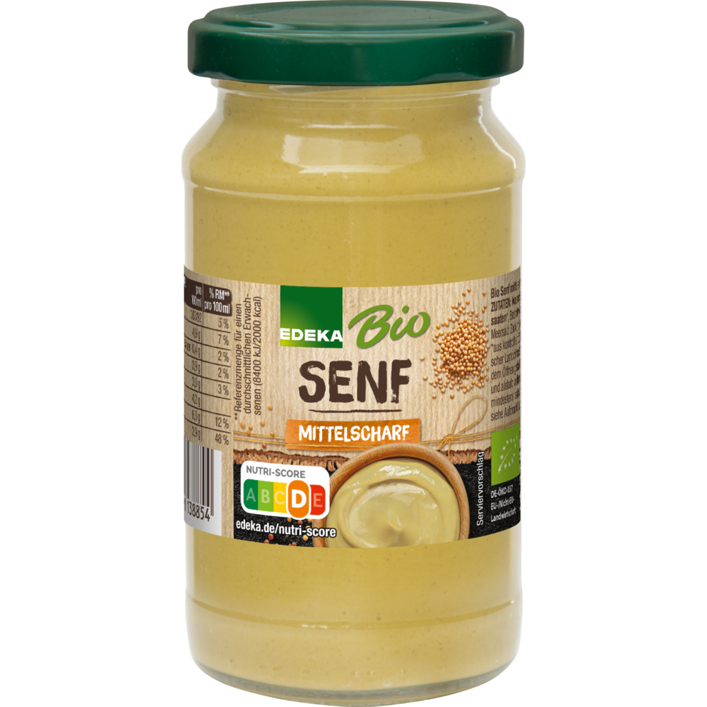 Bio EDEKA Senf mittelscharf 200ml