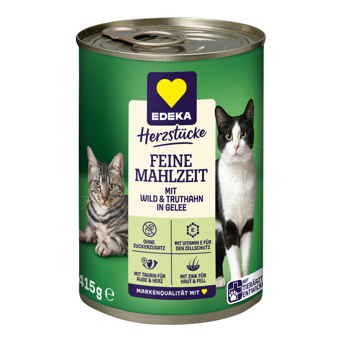 EDEKA Herzstücke Feine Mahlzeit Wild und Truthahn in Gelee 415g