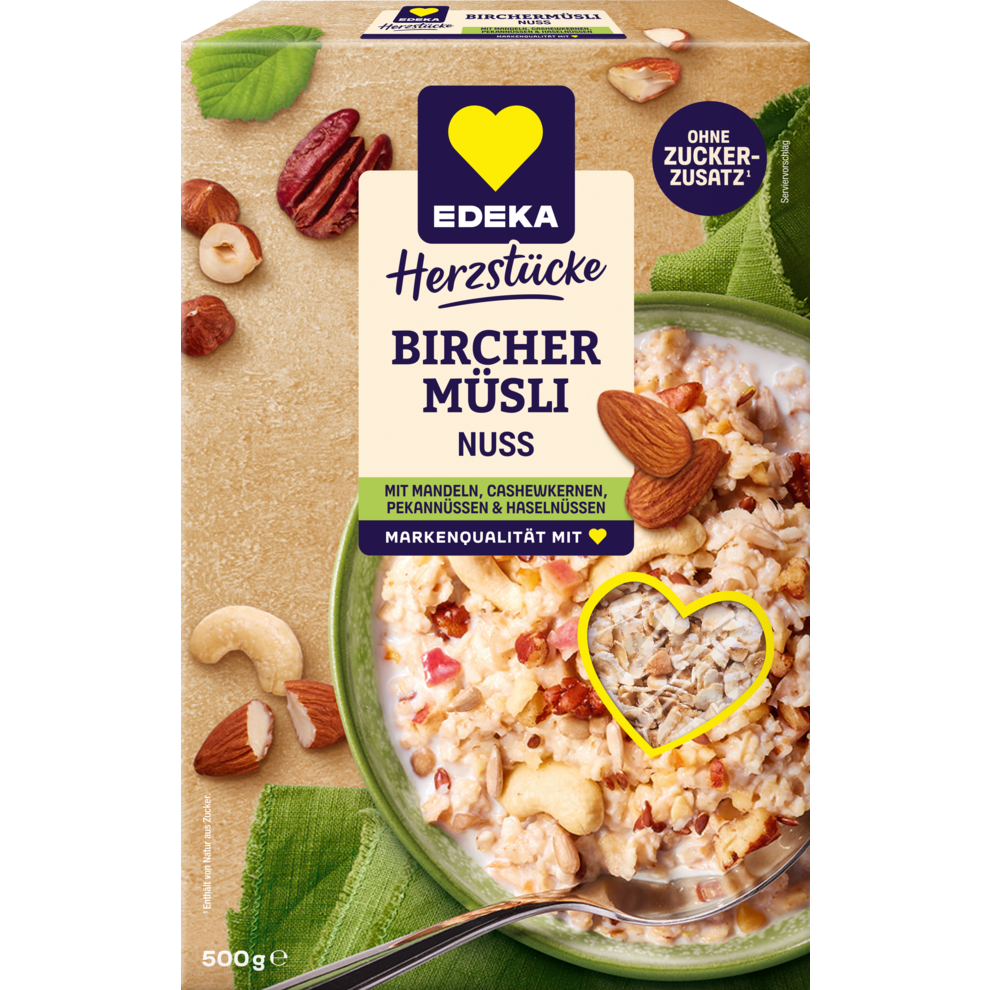 EDEKA Herzstücke Bircher Müsli Nuss 500g
