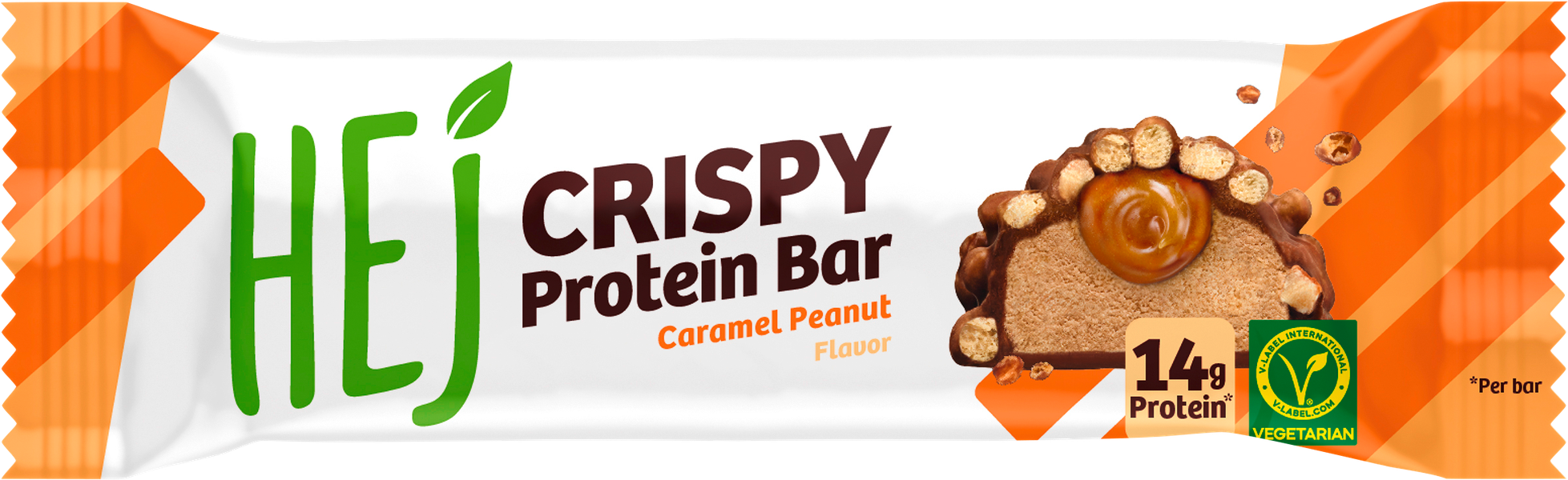 Hej Natural Crispy Protein Bar Caramel Peanut 45g