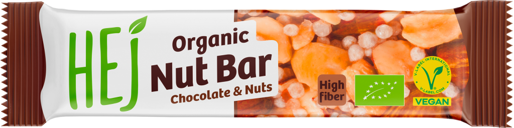 Bio HEJ Natural Organic Nut Bar Chocolate & Nuts 40g