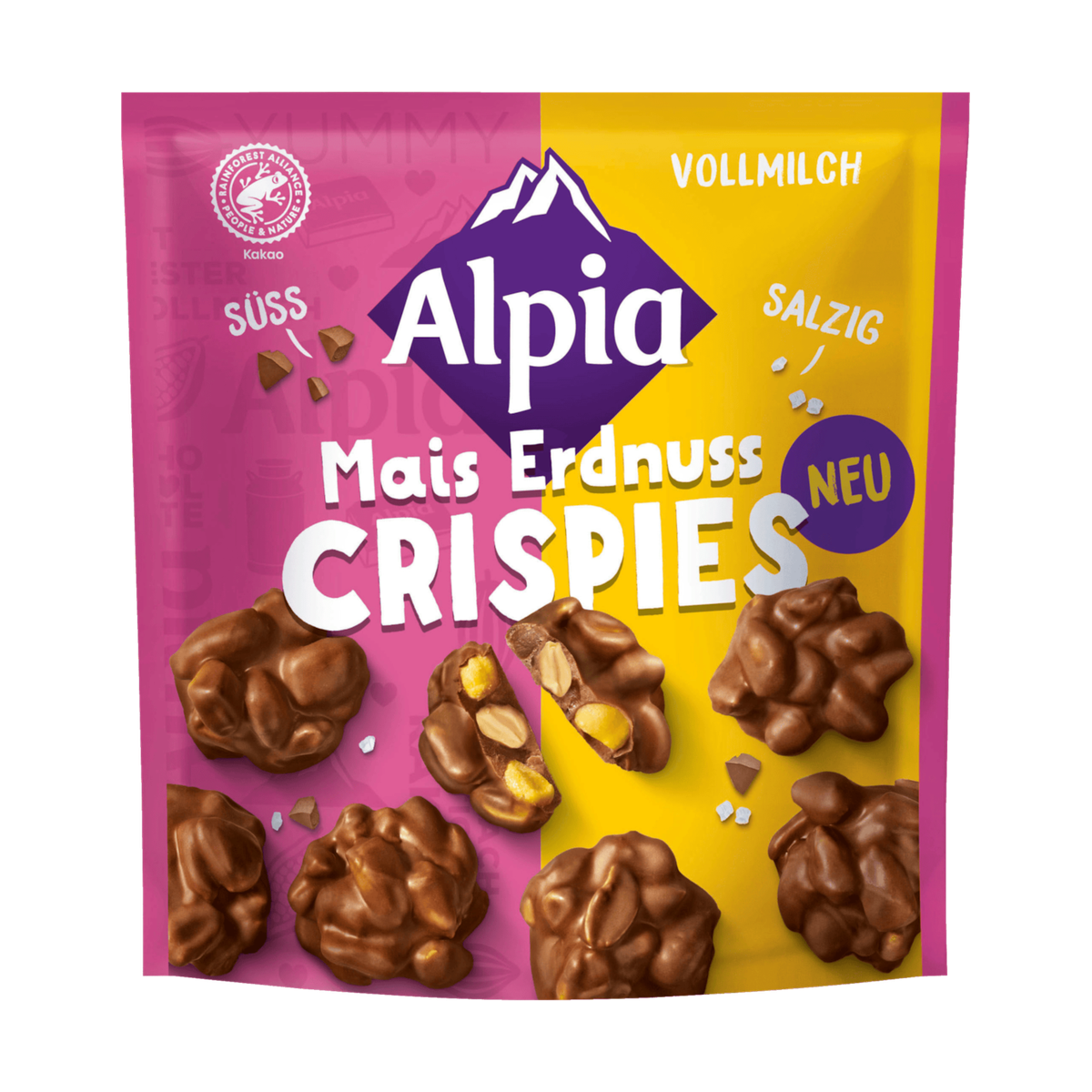 Alpia Mais Erdnuss Crispies Vollmilch 130g