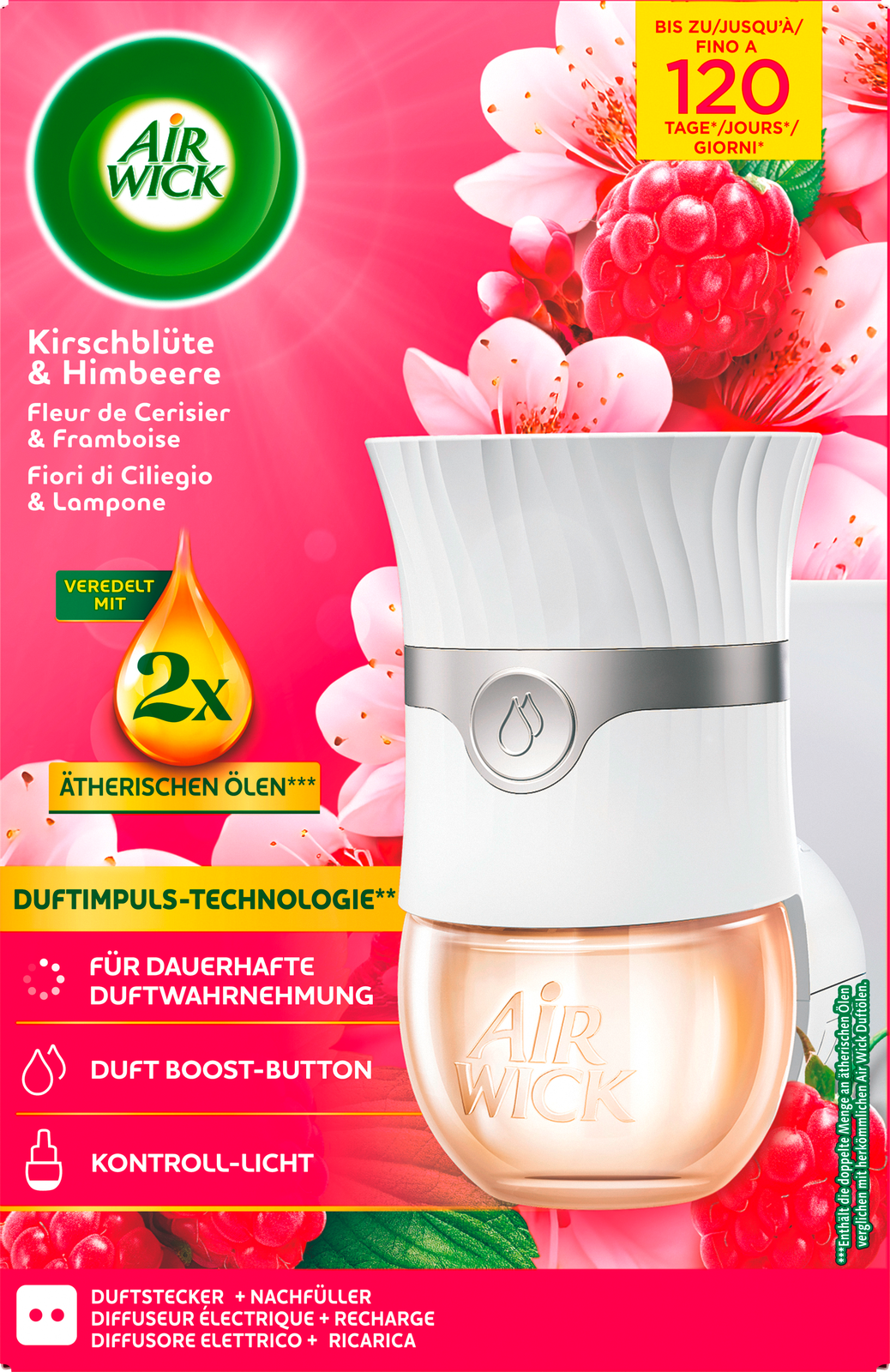 Airwick Duftstecker Kirschblüte&Himbeere Starter-Set
