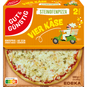GUT&GÜNSTIG Steinofenpizza 4 Käse 2x340g