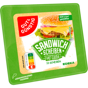 GUT&GÜNSTIG Sandwichscheiben Gouda 47% 200g