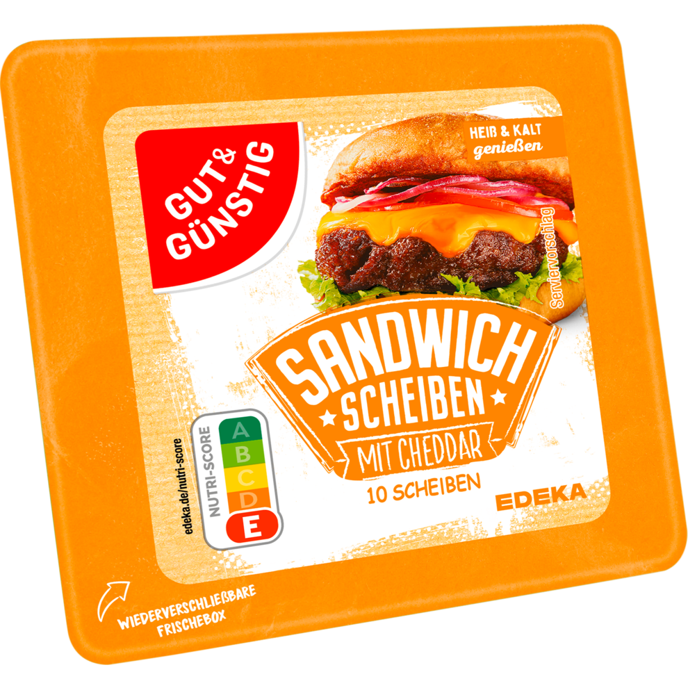 GUT&GÜNSTIG Sandwichscheiben Cheddar 50% 200g